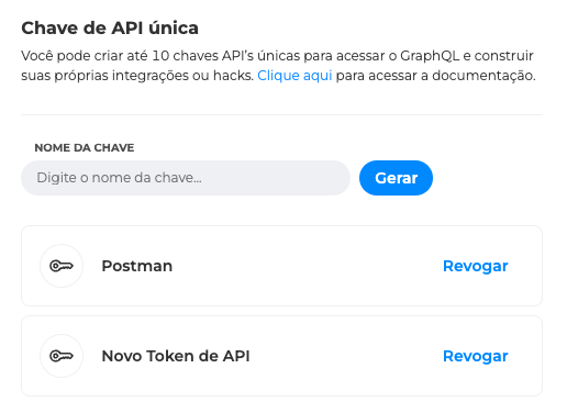 Revogando token